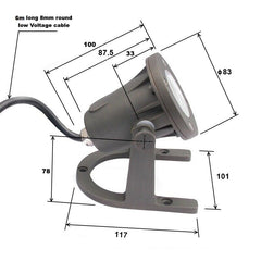 PUL2100WB Weathered Bronze Pond Light 12V