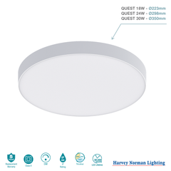 Quest 18W / 24W / 30W LED Ceiling Light Tricolour