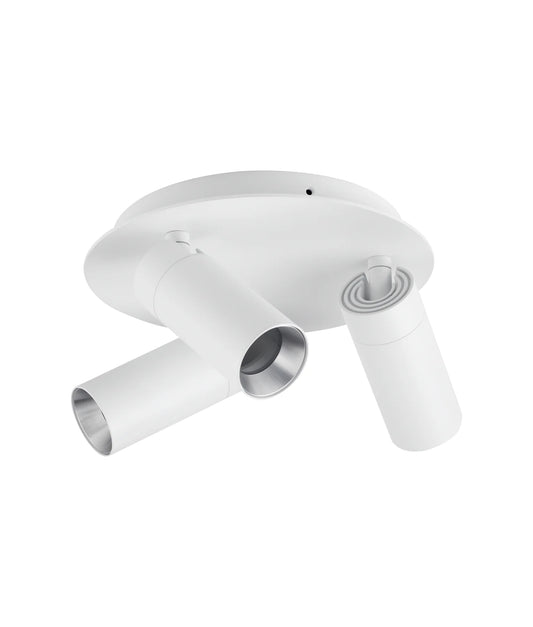 Sakup 3LT Round Adjustable Spotlight Plate White