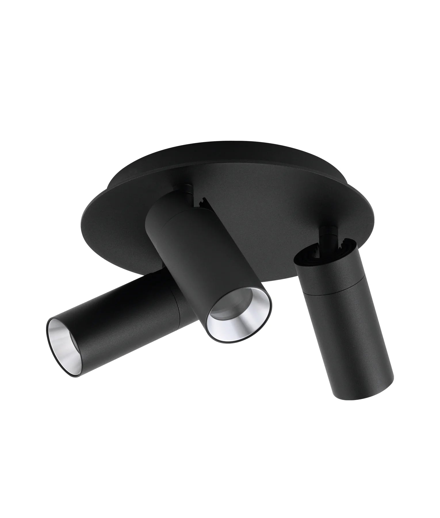 Sakup 3LT Round Adjustable Spotlight Plate Black