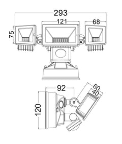 Security 3LT LED Sensor Light