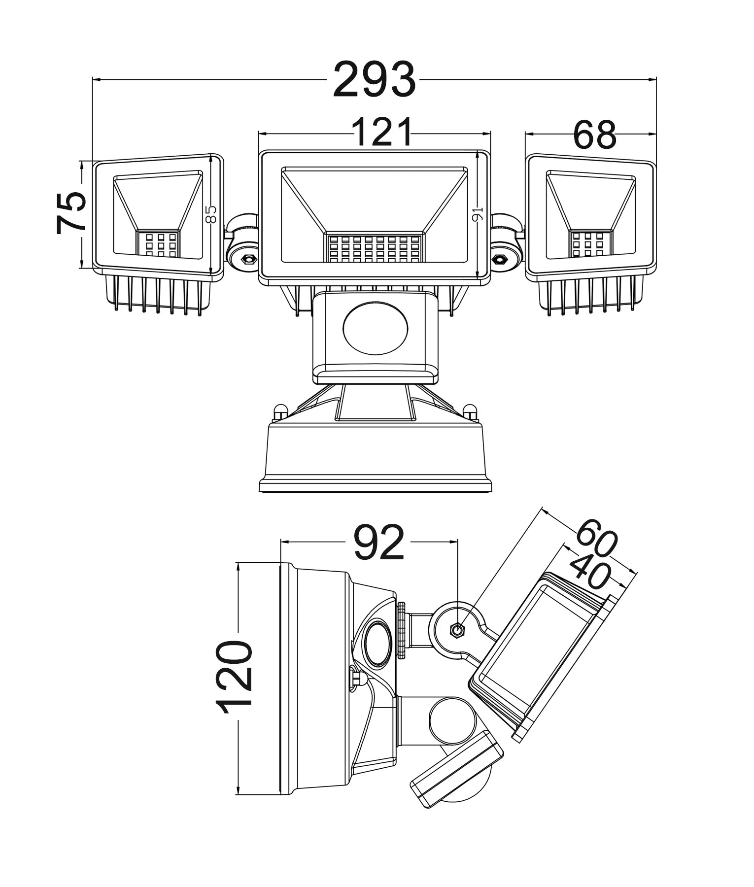 Security 3LT LED Sensor Light