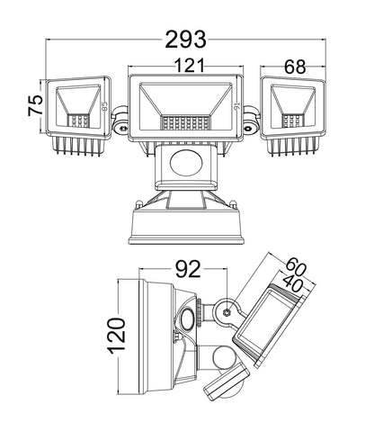 Security 3LT LED Sensor Light