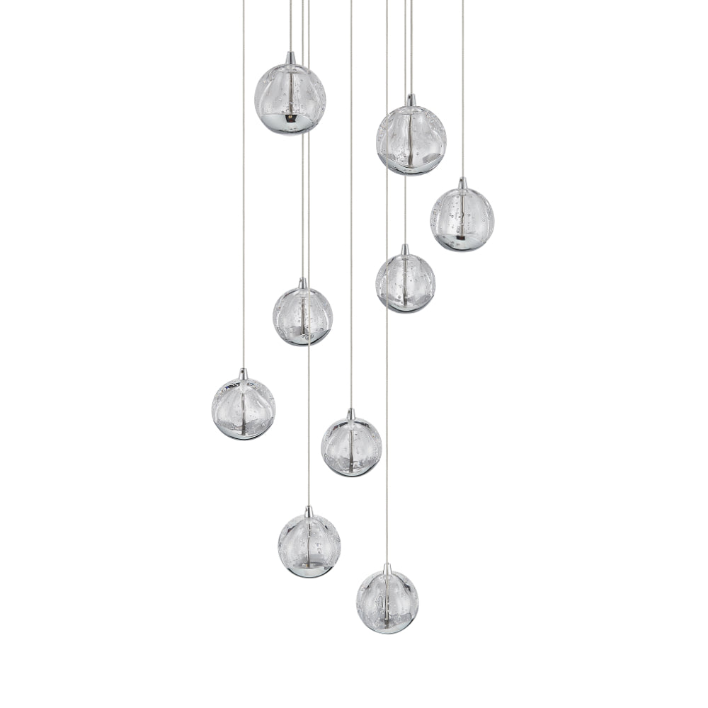 Segovia 9LT LED Pendant Chrome