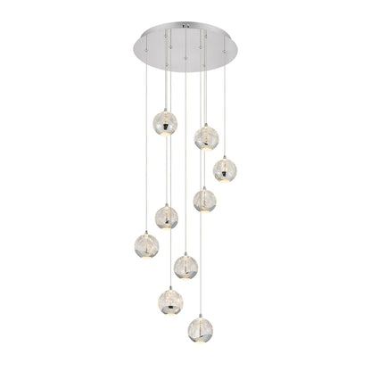 Segovia 9LT LED Pendant Chrome
