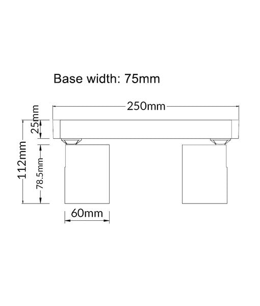Spot 2LT Spotlight Bar Black
