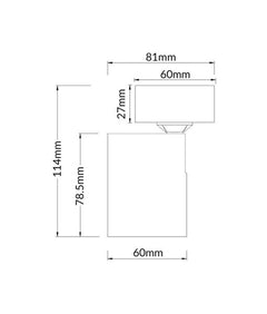 Spot 1LT Spotlight with Round Base Black