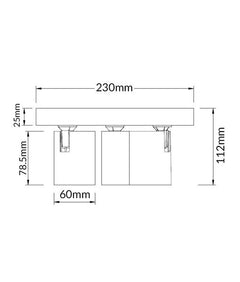 Spot 3LT Spotlight Round Plate Black