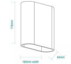 Sorrento 10W LED Wall Light Black