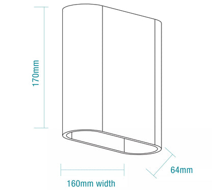 Sorrento 10W LED Wall Light Black