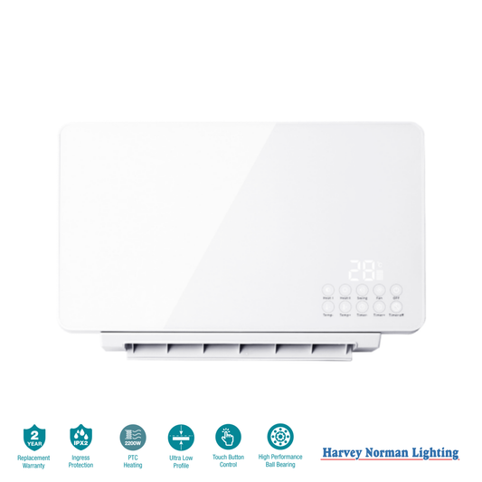 Thermo 2200W PTC Bathroom Wall Heater with Towel Rail