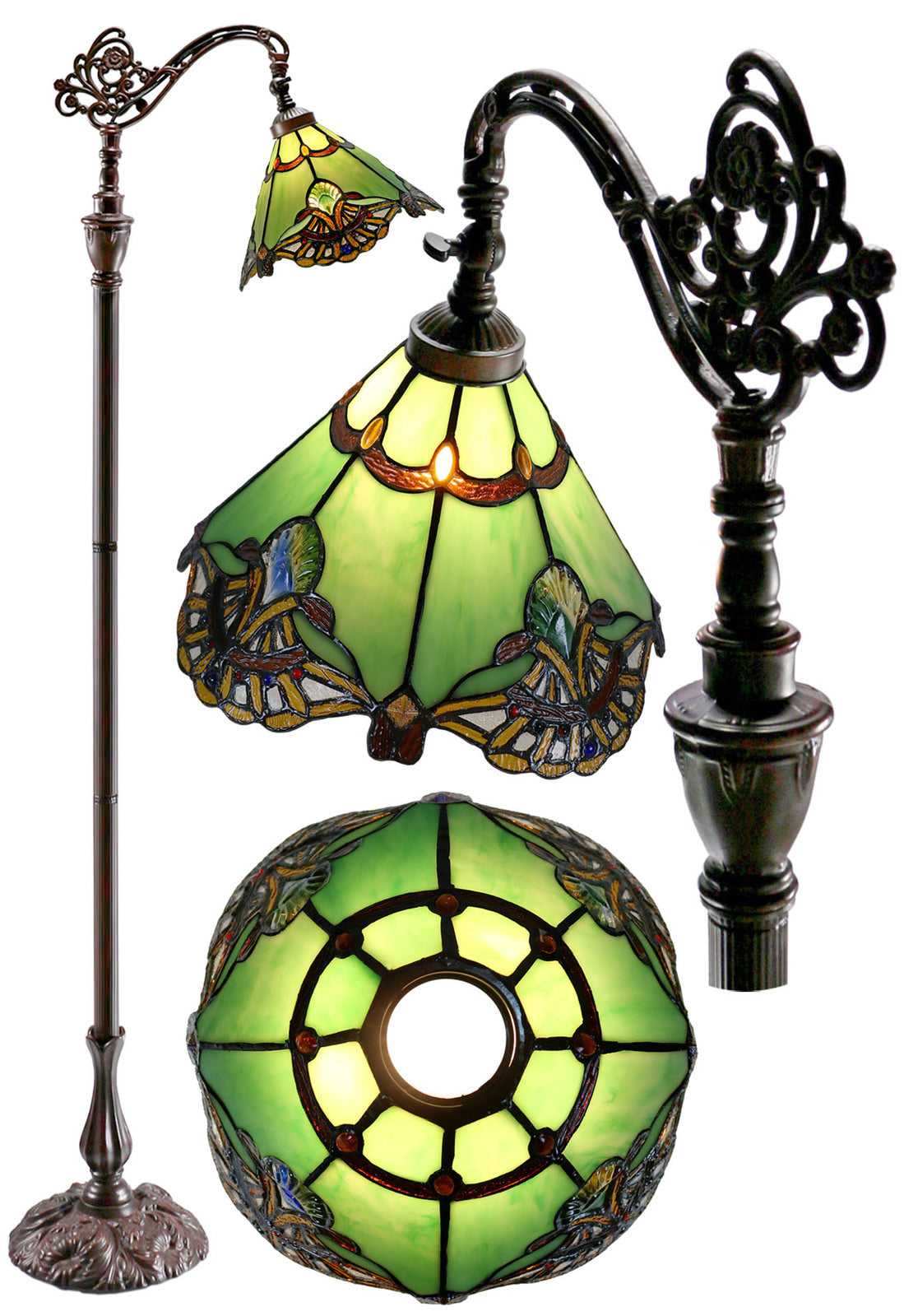 Benita Jade Edwardian Tiffany Floor Lamp