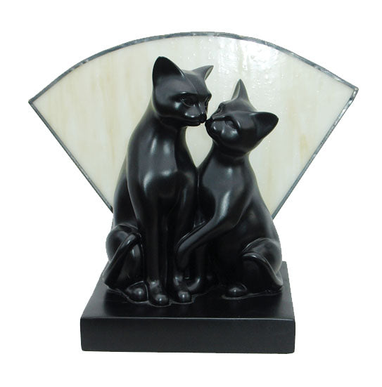 Kissing Cats Tiffany Table Lamp