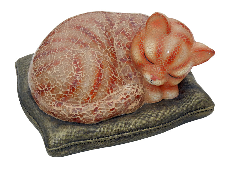 Sleeping Cat Tiffany Table Lamp