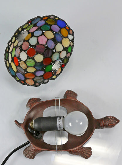 Rainbow Tortoise Tiffany Table Lamp