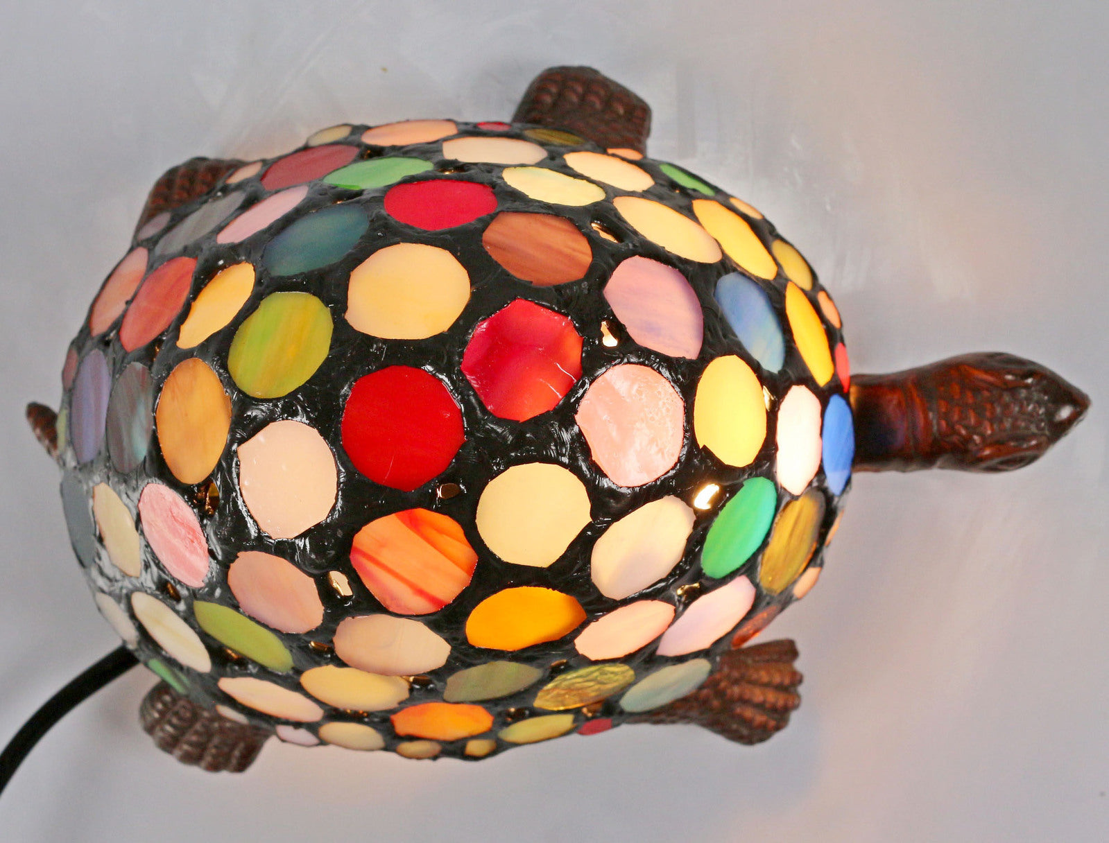 Rainbow Tortoise Tiffany Table Lamp