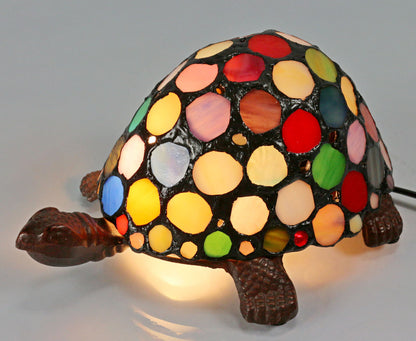 Rainbow Tortoise Tiffany Table Lamp