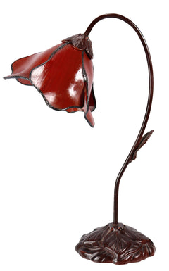 Lotus Tiffany Table Lamp Red