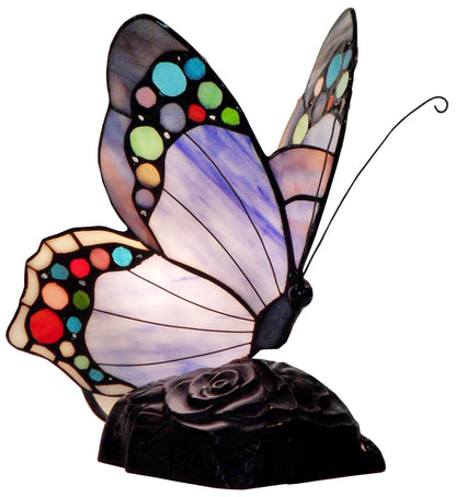 Spotted Butterfly Tiffany Table Lamp