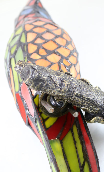 Parrot Tiffany Table Lamp