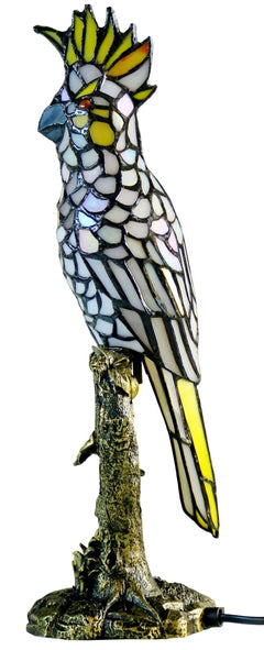 White Cockatoo Tiffany Table Lamp