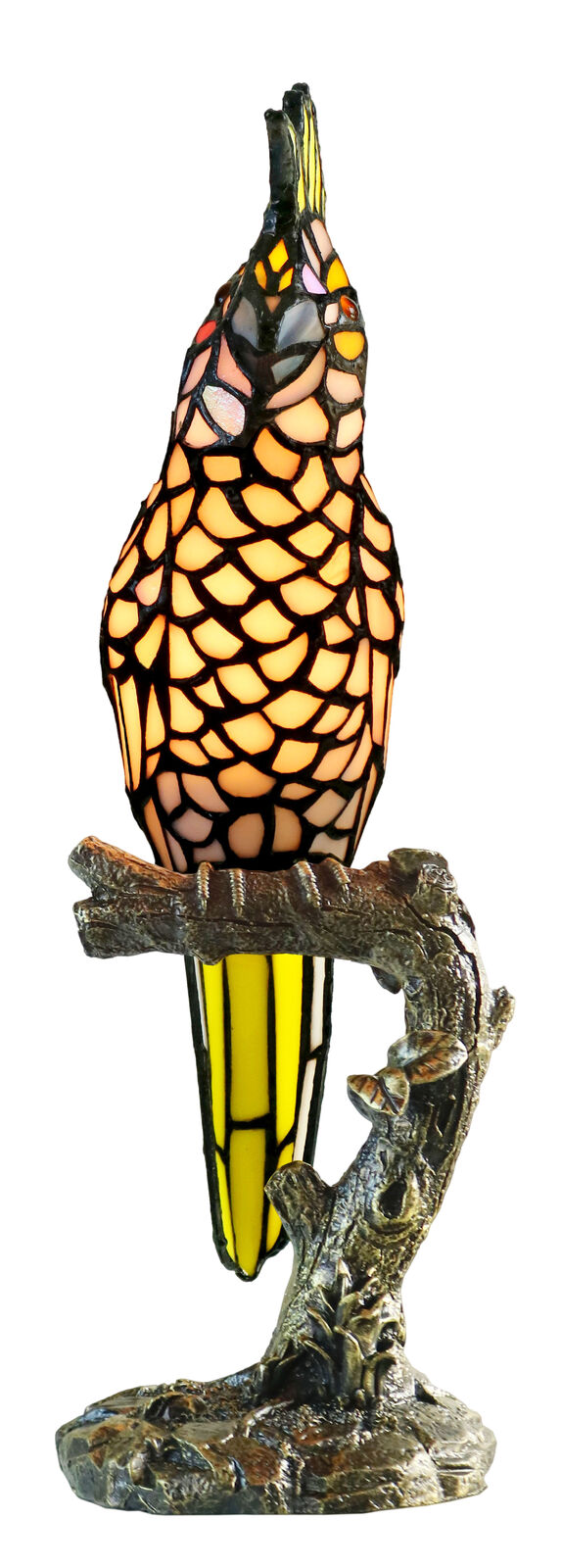 White Cockatoo Tiffany Table Lamp