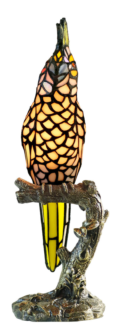 White Cockatoo Tiffany Table Lamp