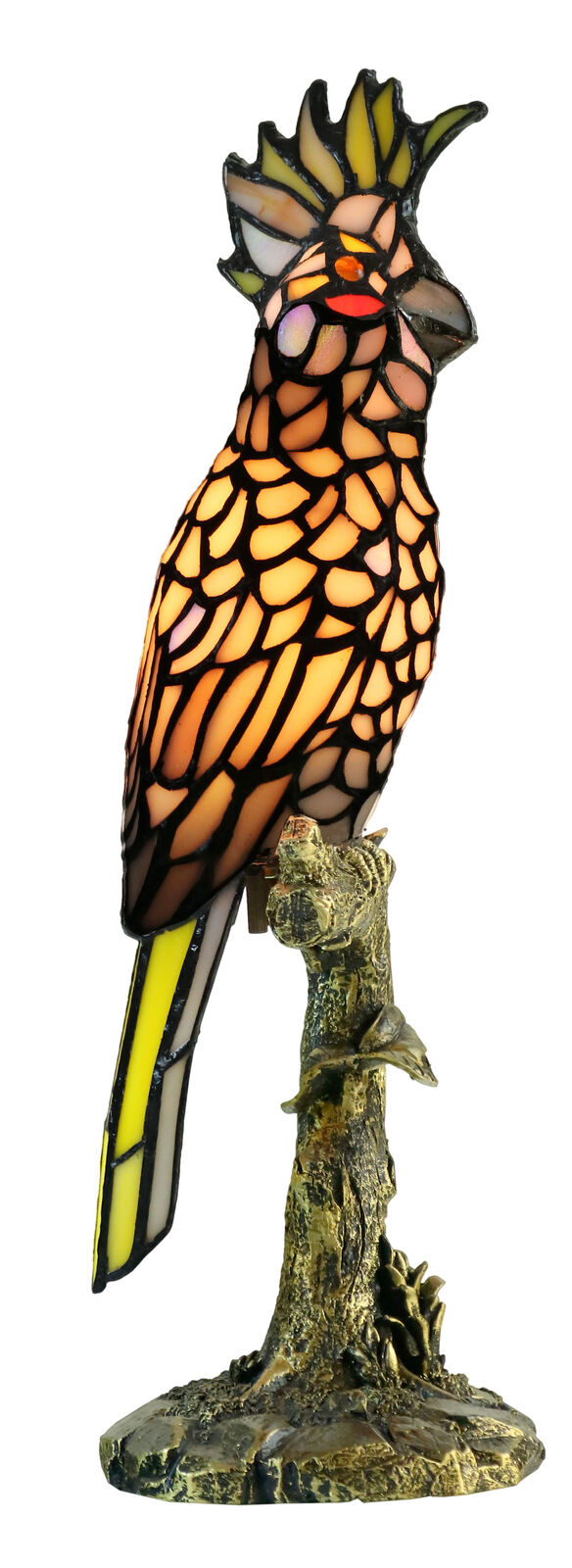 White Cockatoo Tiffany Table Lamp