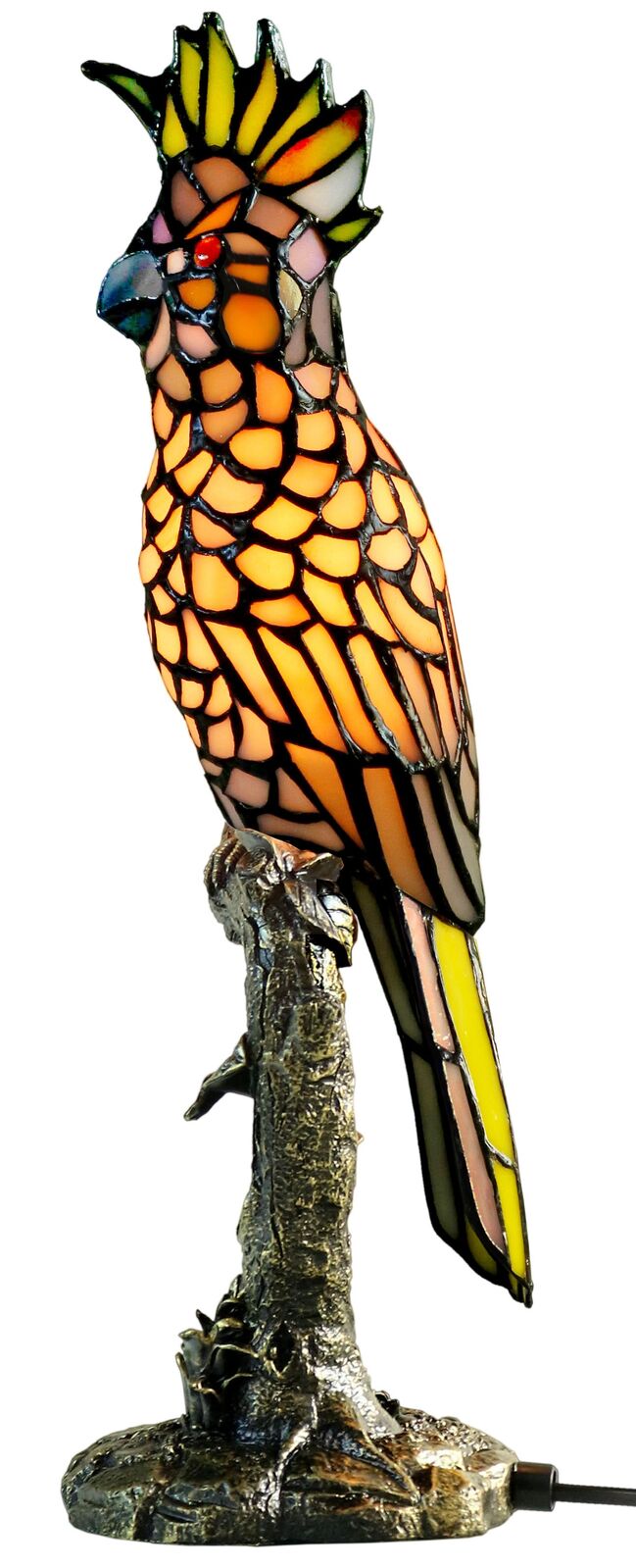 White Cockatoo Tiffany Table Lamp
