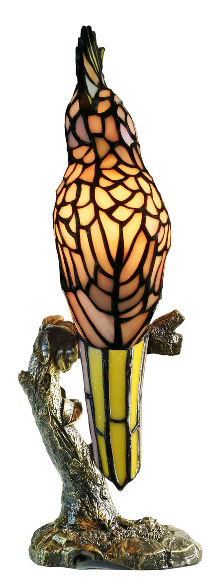 White Cockatoo Tiffany Table Lamp