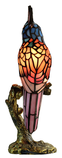 Hydrangea Parrot Tiffany Table Lamp