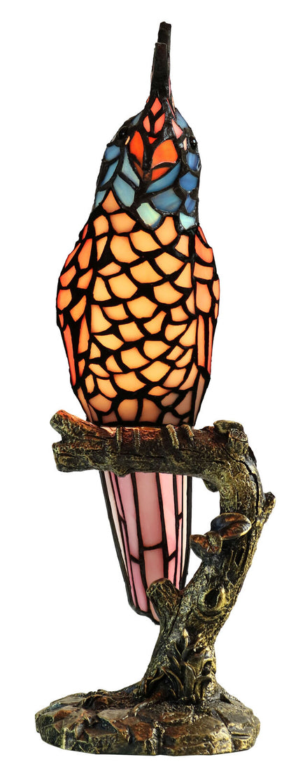 Hydrangea Parrot Tiffany Table Lamp