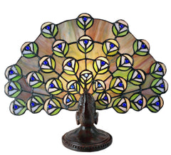 Peacock Tiffany Table Lamp