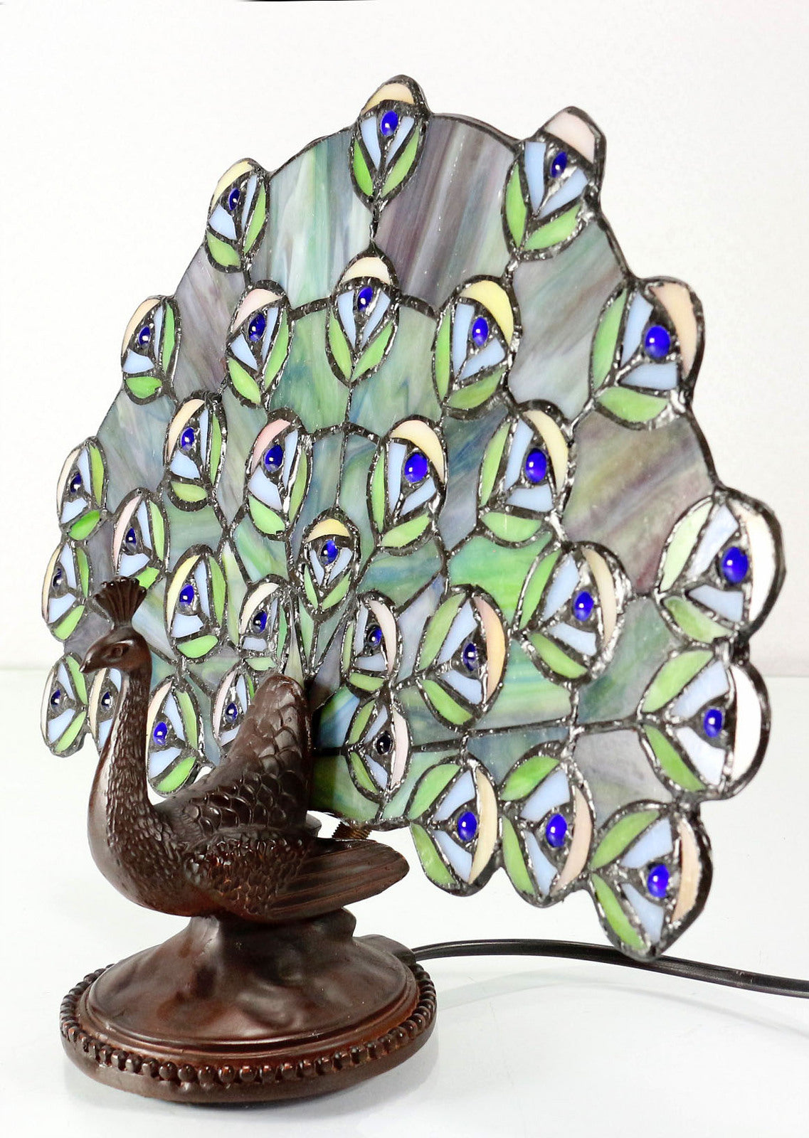 Peacock Tiffany Table Lamp