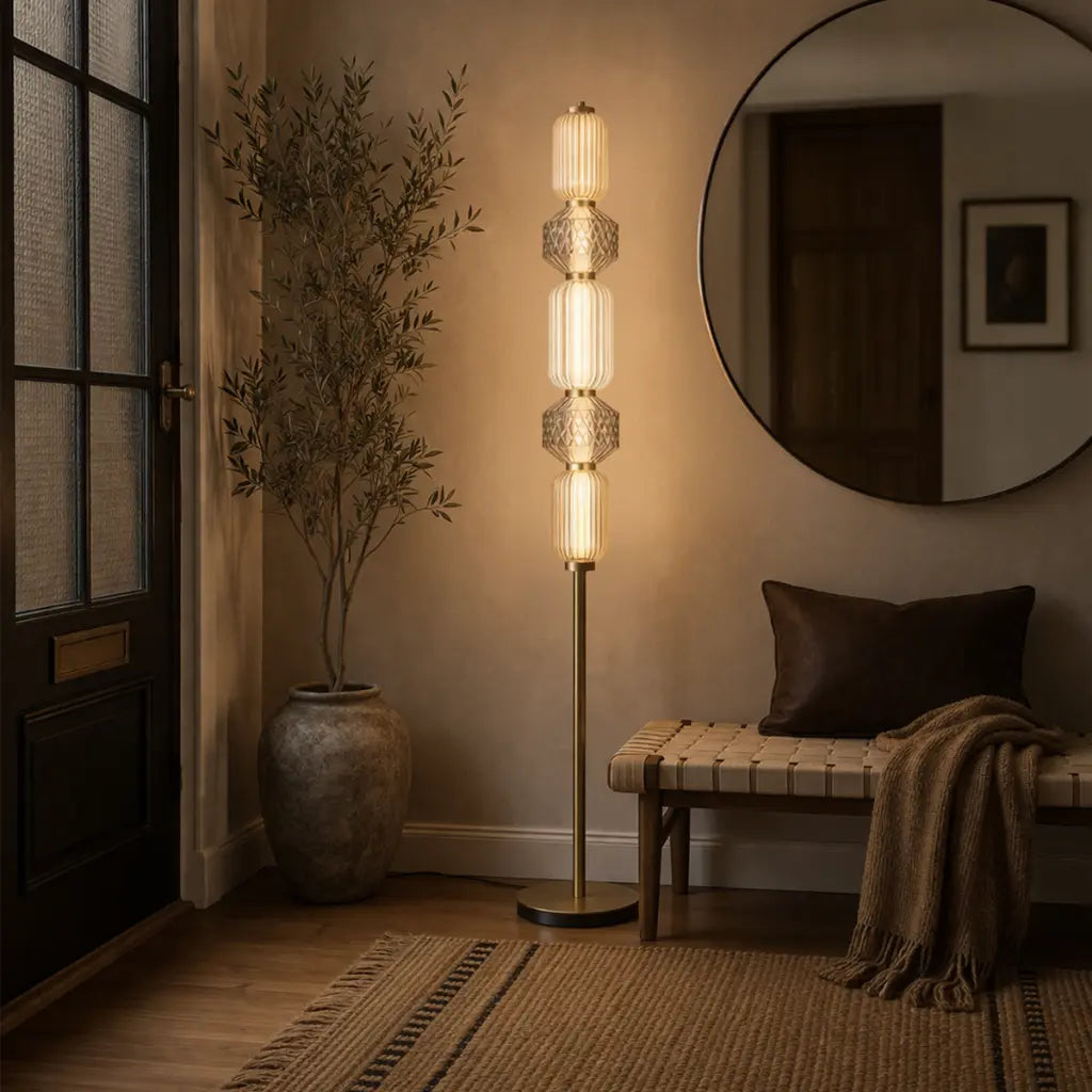 Torso LED Floor Lamp Brass