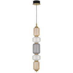 Torso 5 LED Pendant Brass