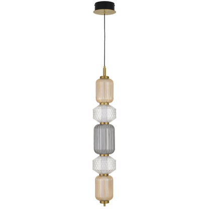 Torso 5 LED Pendant Brass