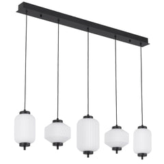 Torso 5 LED Bar Pendant Black