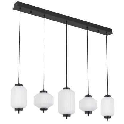 Torso 5 LED Bar Pendant Black