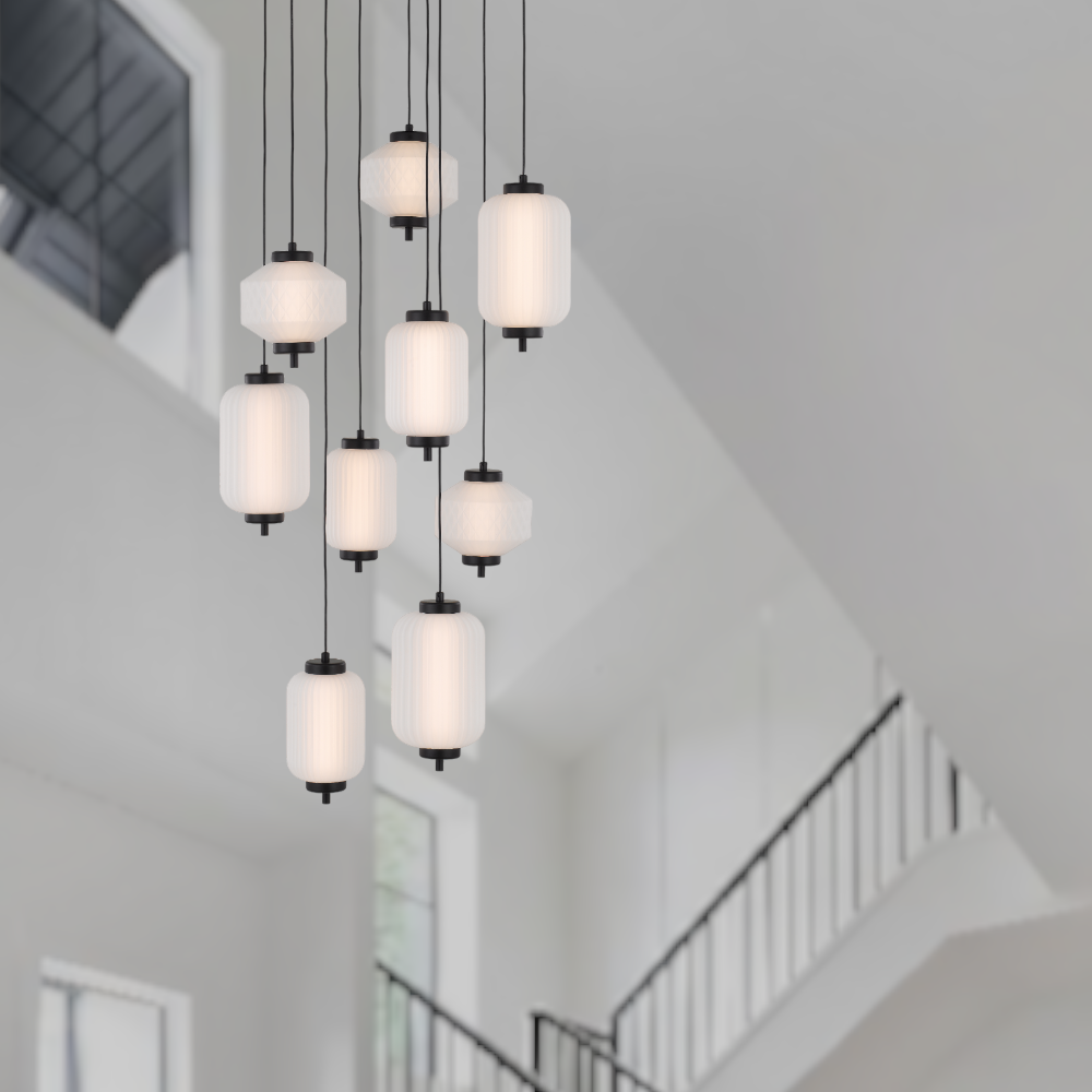 Torso 9 LED Pendant Black