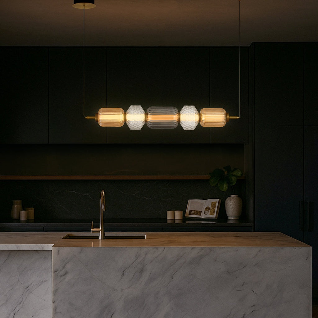 Torso 5 LED Pendant Brass