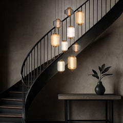Torso 9 LED Pendant Brass