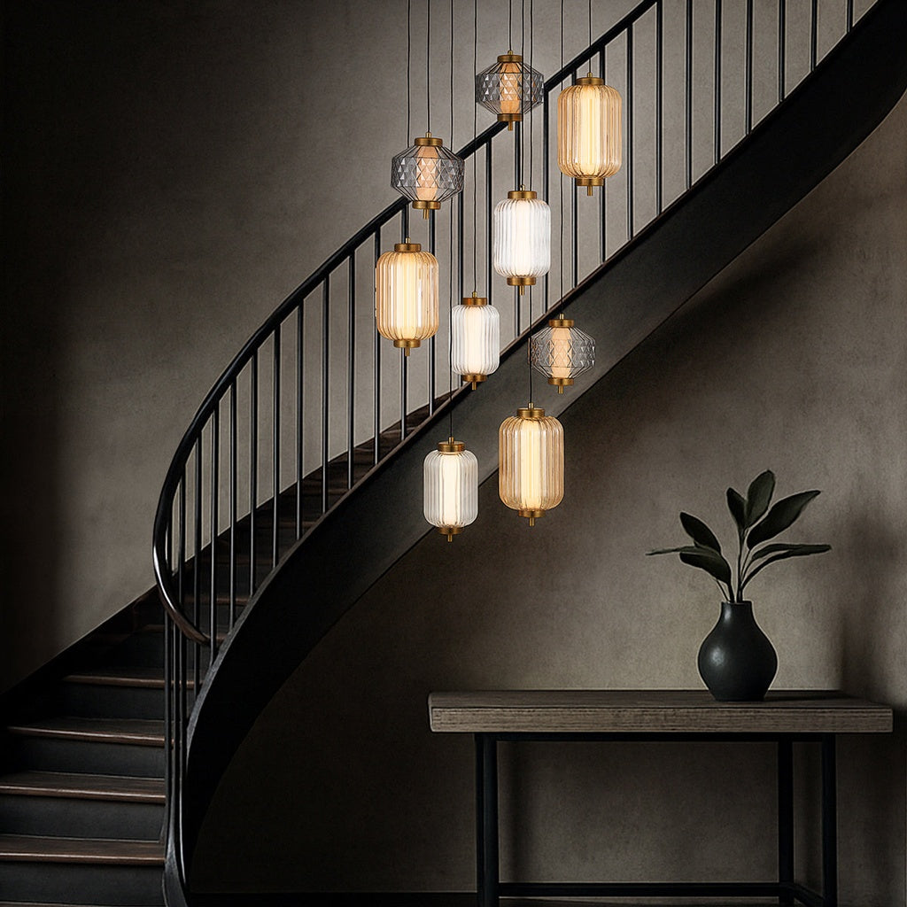 Torso 9 LED Pendant Brass