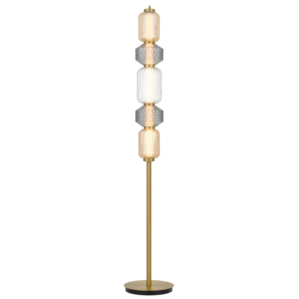 Torso LED Floor Lamp Brass