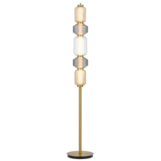 Torso LED Floor Lamp Brass