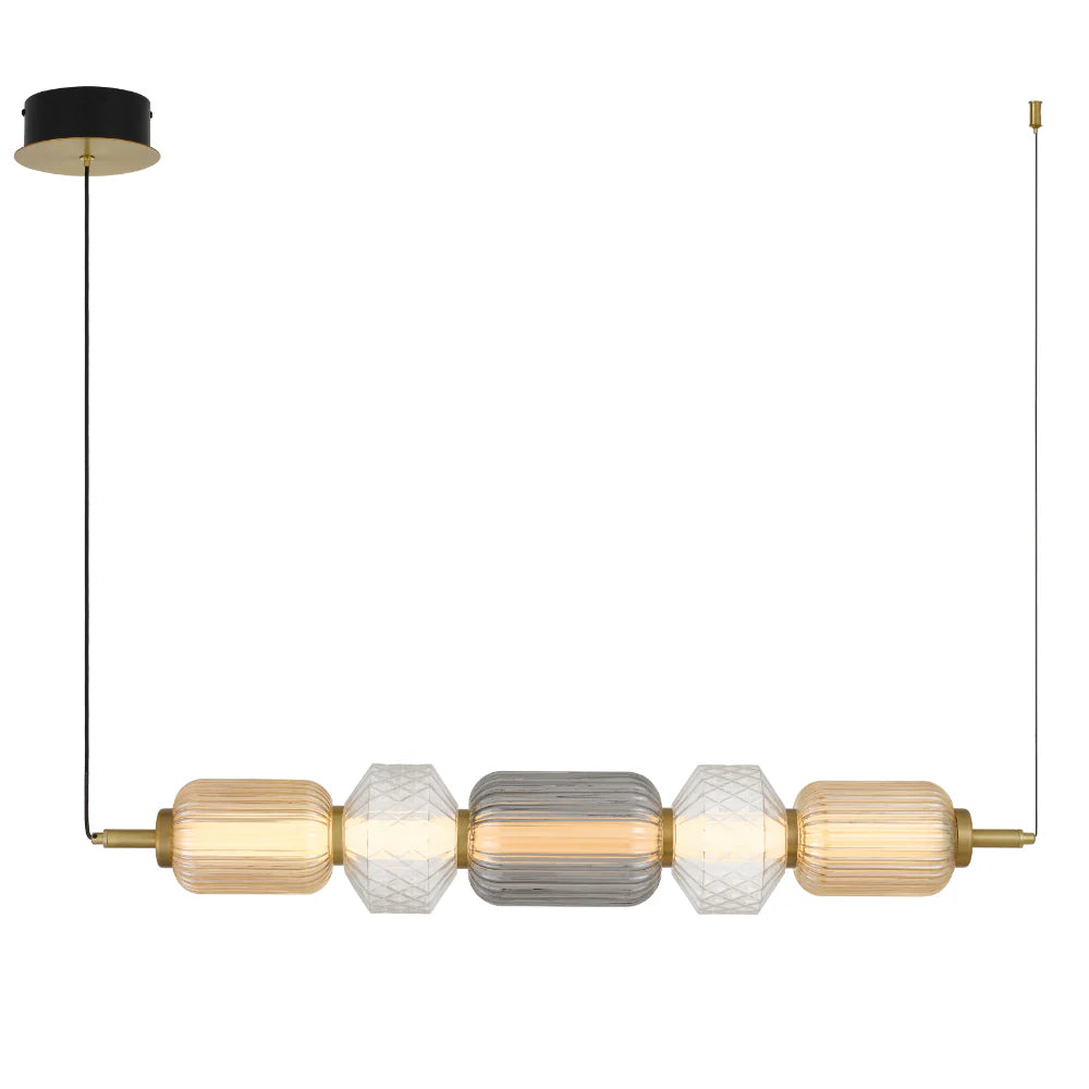 Torso 5 LED Pendant Brass