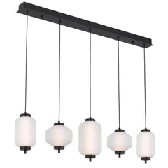Torso 5 LED Bar Pendant Black