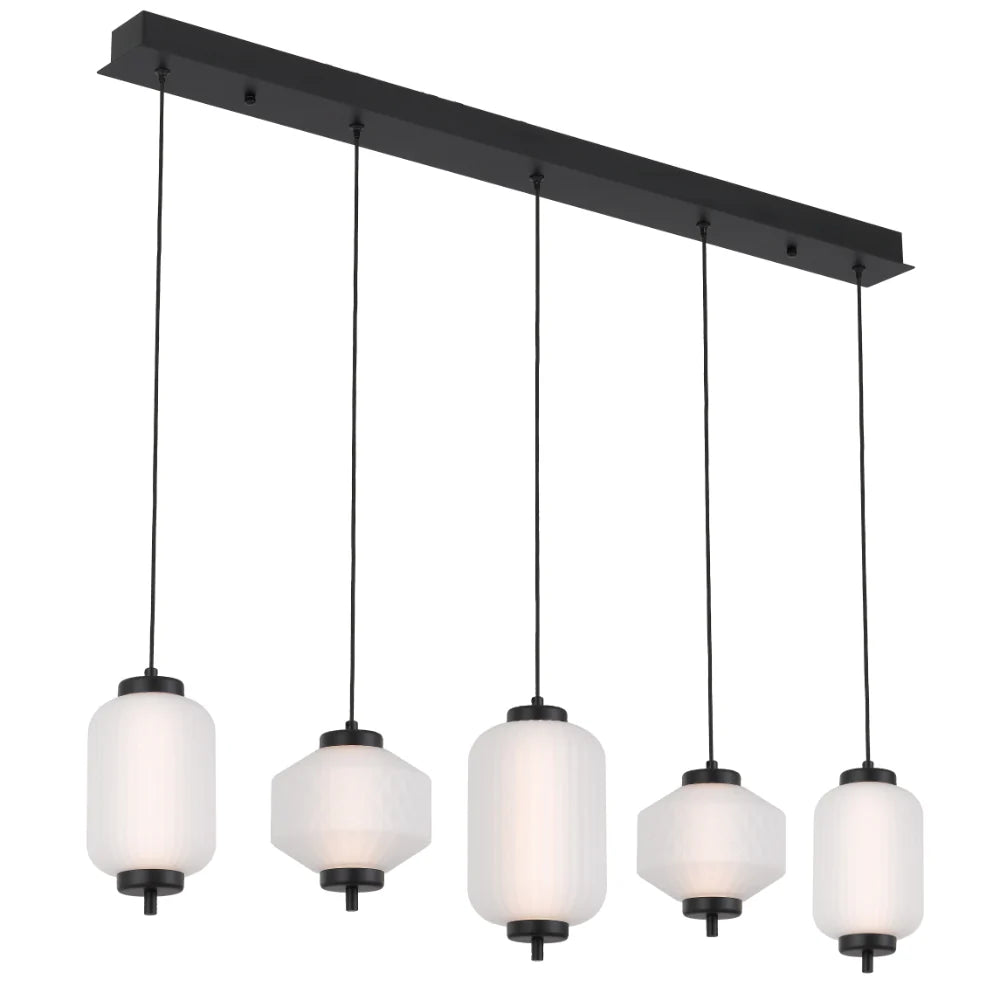 Torso 5 LED Bar Pendant Black