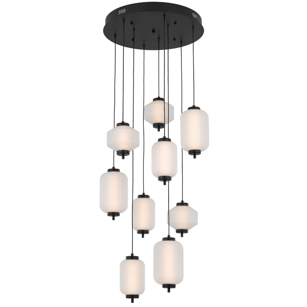Torso 9 LED Pendant Black