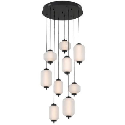 Torso 9 LED Pendant Black